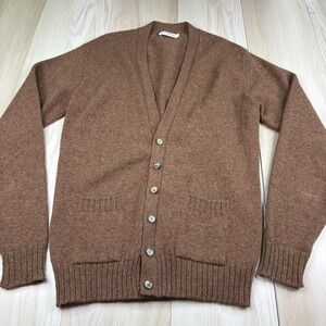 Vintage Puritan Thermax Mens Brown Button Front Cardigan Sweater Size 2XL Long